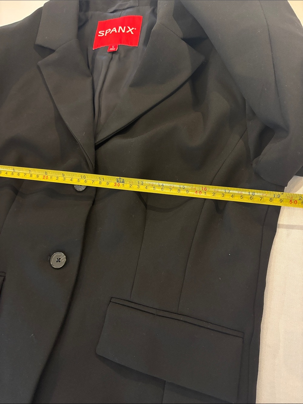 SPANX Women’s Black Two-Button Closure Tailored Blazer. Business- Casual. Large - Picture 9 of 11